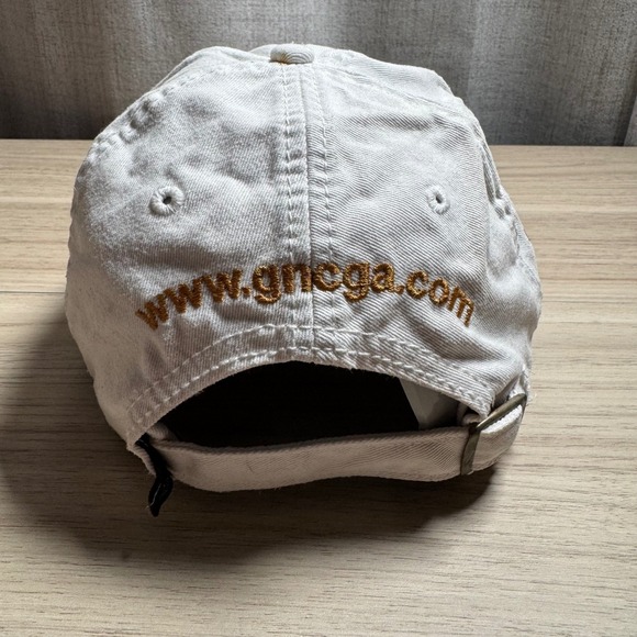 Greg Norman CGA Embroidered Shark Logo Golf Cap‎ Hat Beige 100% Cotton One Size - Picture 2 of 7